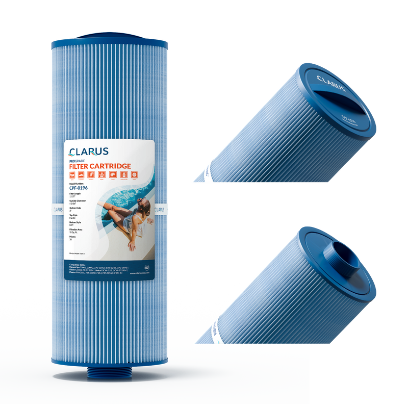 Clarus 5 3/16” x 12 1⁄2” Spa Replacement Filter Cartridge – Replaces 20042, FC-0196, 5CH-352, PPM35SC-F2M, 35 Sq. Ft.