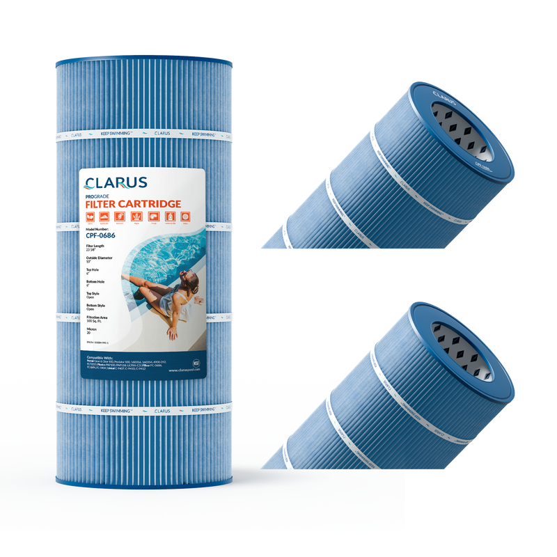 Clarus 10” x 23 5⁄8” Pool Filter Cartridge – Replaces CC100, FC-0686, C-9410, PAP100, 100 Sq. Ft.