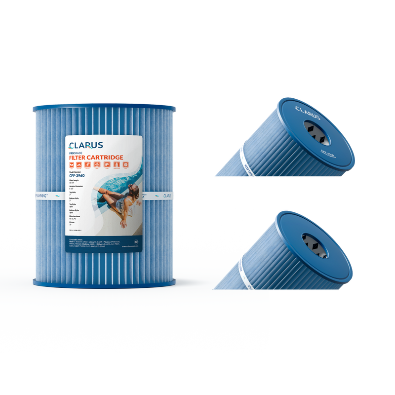 Clarus 8 1⁄2” x 10 1⁄2” Spa Replacement Filter Cartridge – Replaces FC-3960, C-8465, PWK65, 31114 – 65 Sq. Ft.